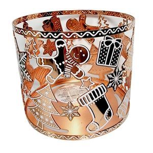 Bath & Body Works Christmas Copper White  Large 3 Wick Candle Holder Sleeve NEW
